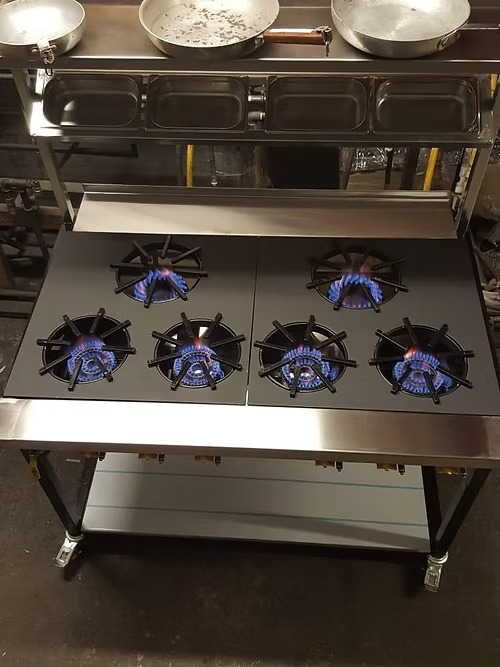 6 burner gas cooker coomercial gas cooker - Indian restaurant cooking range
