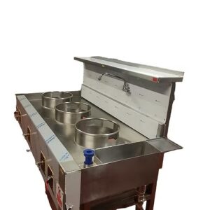Chinese Wok Cooker heavy Duty 3 Burner 1 Line Chinese or Thai Commercial Gas Cooker