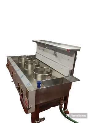 Chinese Wok Cooker heavy Duty 3 Burner 1 Line Chinese or Thai Commercial Gas Cooker