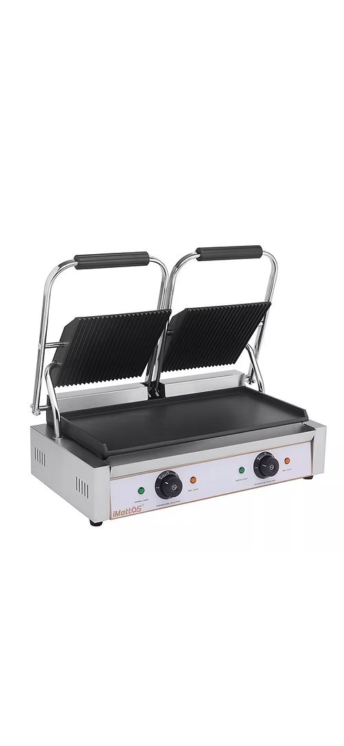 Panini Contact Grill Twin - Ribbed