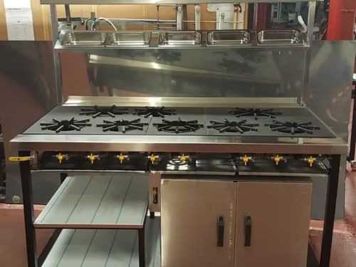 8 Burner commercial Gas cooker - Indian or Thai Restaurant Gas cooking range