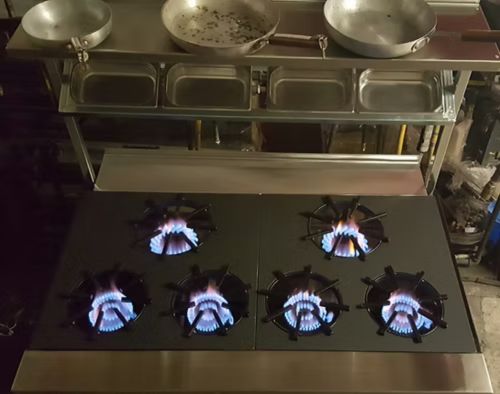 Untitled design (1) 6 burner commercial kitchen gas cooker - Indian restaurant gas cooking range