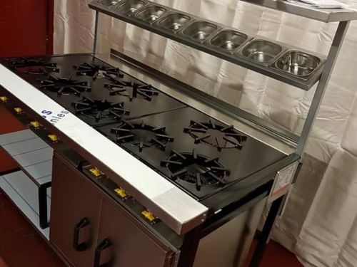 8 Burner commercial Gas cooker - Indian or Thai Restaurant Gas cooking range