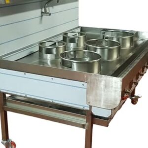 Chinese Wok cooker - 5 burner high power turbo wok cooking range - vortex burner