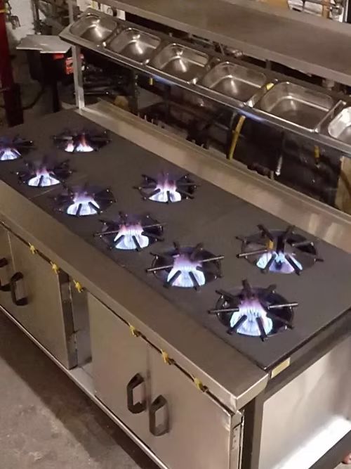 9 burner Commercial Gas cooker - two slow oven