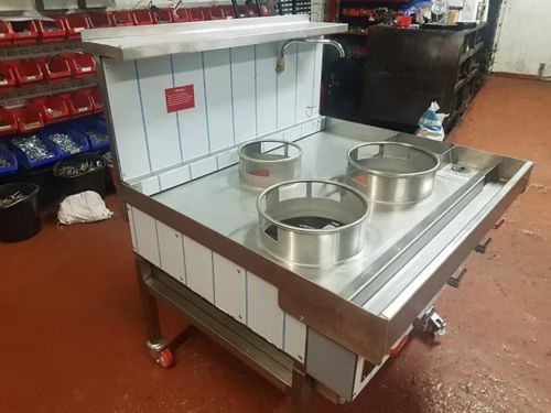Chinese Wok cooker - 3 burner turbo wok cooking range
