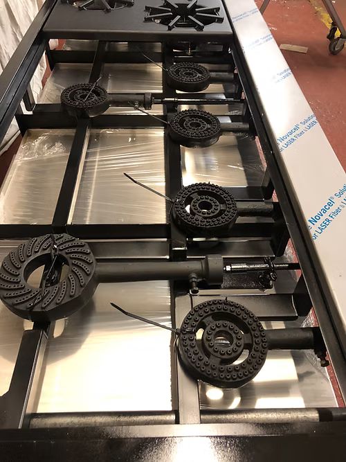 8 burner commercial kitchen Gas Cooker - Indian or Thai Restaurant cooking gas range