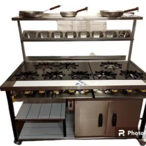 8 burner commercial kitchen Gas Cooker - Indian or Thai Restaurant cooking gas range
