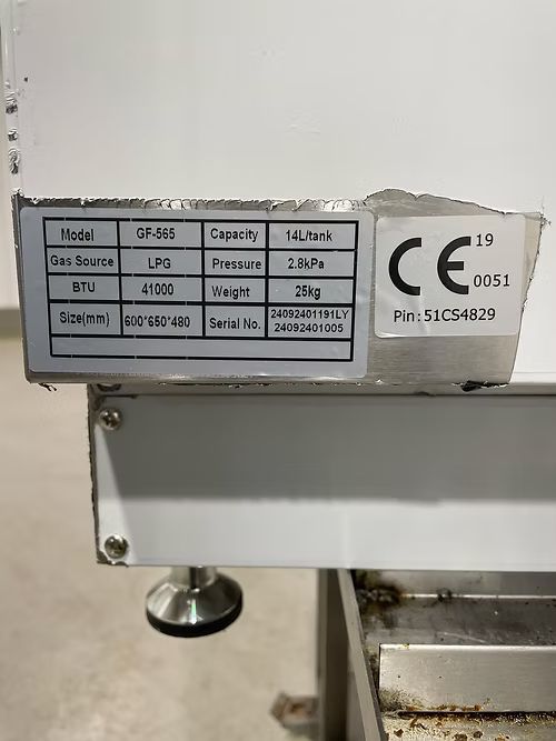 LPG Counter top Gas Fryer - Twin tank - 2x large basket