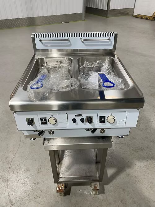 LPG Counter top Gas Fryer - Twin tank - 2x large basket