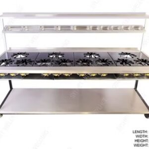 12 Burners Indian restaurants commercial Gas Cooker - Heavy duty Range NG or LPG