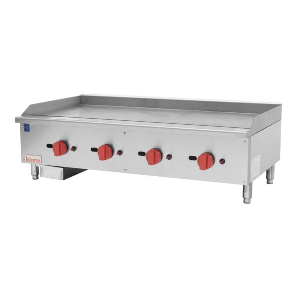 Gas Griddle - high quality Infernus hot cooking plate - 1200 mm to 20mm Thick plate