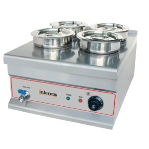 Infernus Electric Round Pot Bain Marie - 4 x 7L Pot