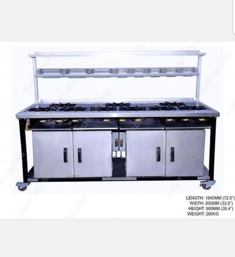 9 burner Commercial Gas cooker - two slow oven