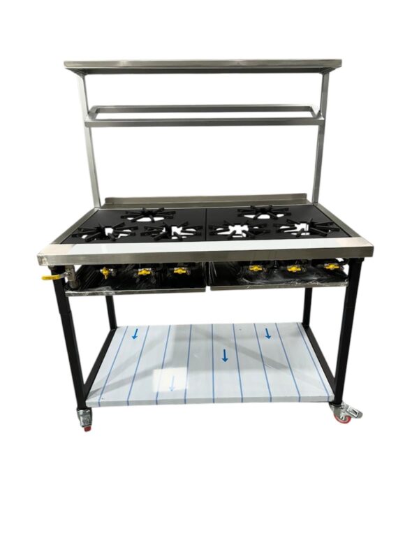 6 burner gas cooker coomercial gas cooker - Indian restaurant cooking range