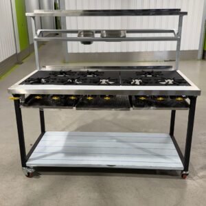 8 Burner commercial Gas cooker - Indian or Thai Restaurant Gas cooking range