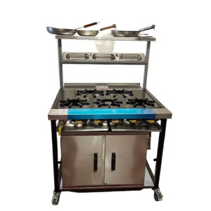 5 Burner Commercial Restaurant Gas cooker - gas cooking range and med power oven