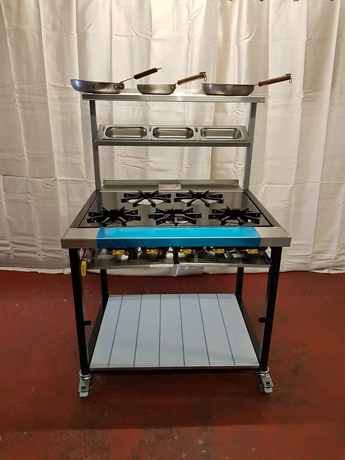 5 burner commercial GAS cooker - Heavy duty gas cooking range
