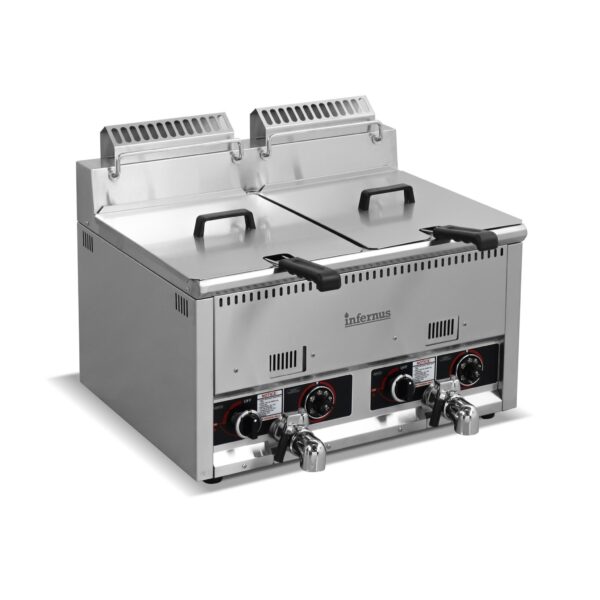 Counter top twin tank LPG Fryer