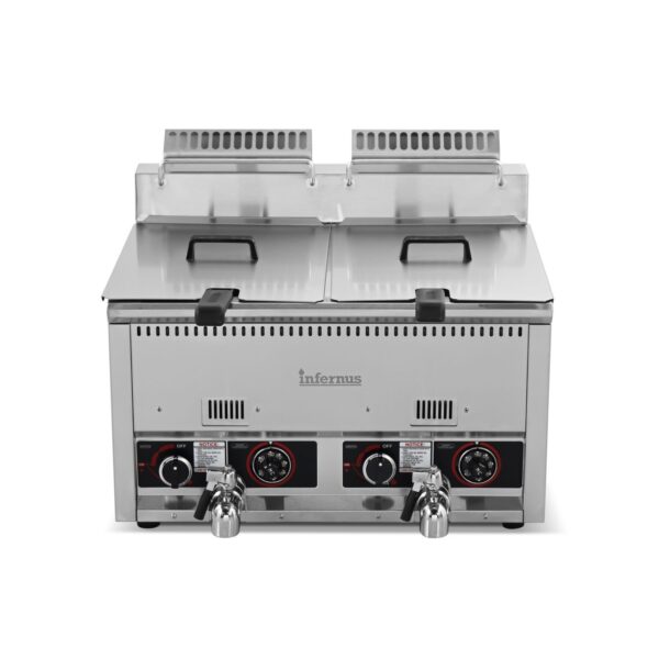 Counter top twin tank LPG Fryer
