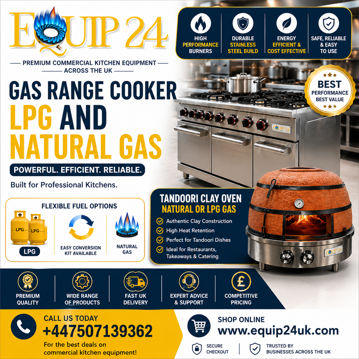 Gas Range Cooker LPG and Natural Gas